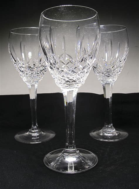 3 Vintage Waterford Crystal Marquis Laurent Pattern Stemware Wine Glasses #1 yqz