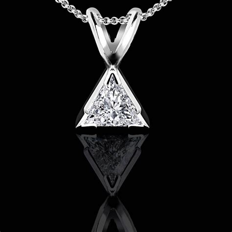 Trillion Cut Diamond Necklace | Bijoux Majesty