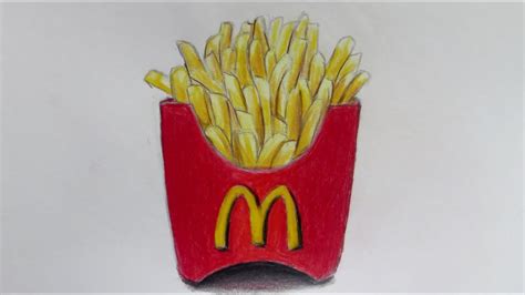 Realistic McDonald's Fries (Speed Drawing) - YouTube