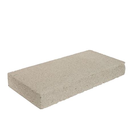 Angelus Block 8 in. x 2 in. x 16 in. Gray Concrete Top Cap Block 082H0190100100 - The Home Depot