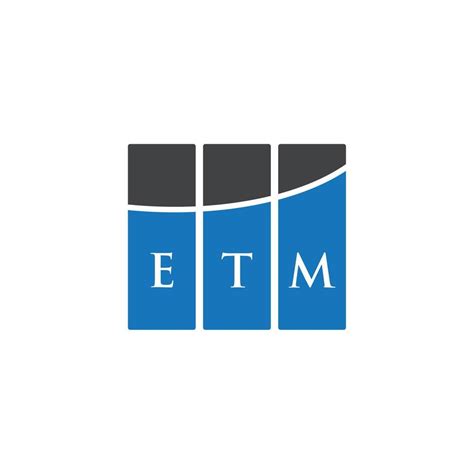 ETM letter logo design on WHITE background. ETM creative initials ...