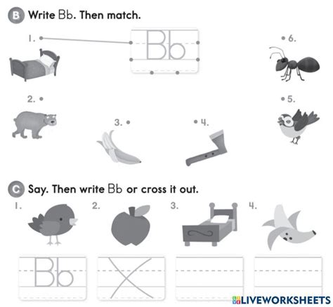 Letter Bb online exercise for | Live Worksheets