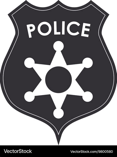 Police badge icon Royalty Free Vector Image - VectorStock