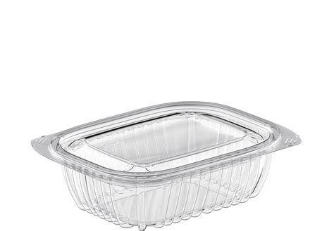 Cosmoplast General Purpose 16 oz. Plastic Clear Containers with Lids - 20 Pcs.