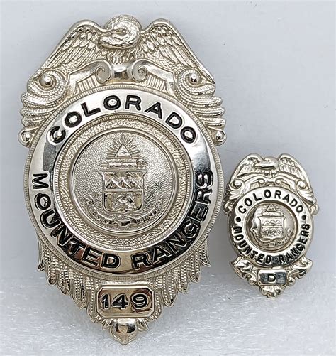 1950s-60s Colorado Mounted Rangers Badge #149 with Troop D Hat Badge ...