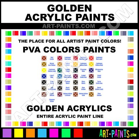 Golden PVA Colors Acrylic Paint Colors - Golden PVA Colors Paint Colors ...