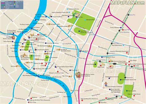 Bangkok maps - Top tourist attractions - Free, printable city street ...