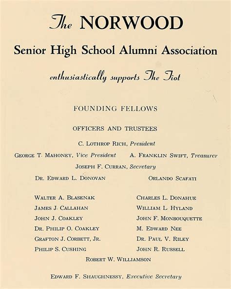 Need For High School Alumni Association-This Day in Norwood History-July 3, 1892 – Norwood ...