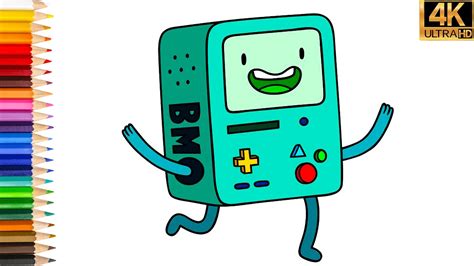 APRENDE DIBUJANDO BMO FACIL 😍 COMO DIBUJAR BMO DE HORA DE AVENTURA 😍 ...