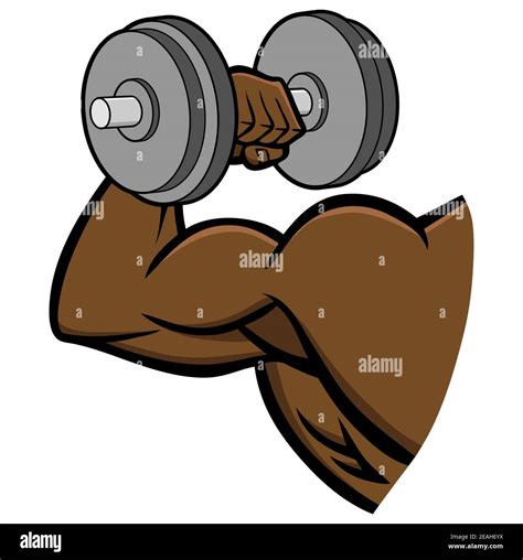 Bodybuilder - A cartoon illustration of a man lifting weights for fitness Stock Vector Image ...