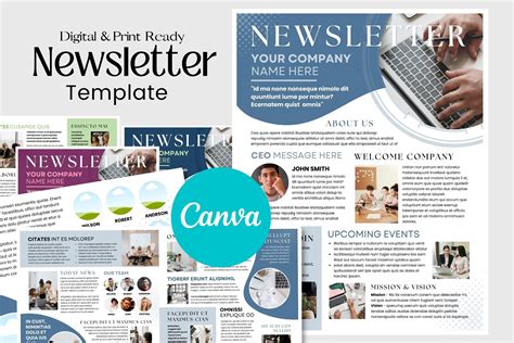 Canva Business Newsletter Template Graphic by naleencmudhannayake ...