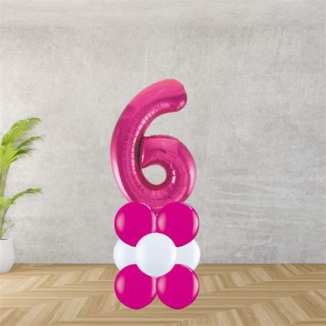 Floor Standing Pink Number 6 Stack | The Wow Shop