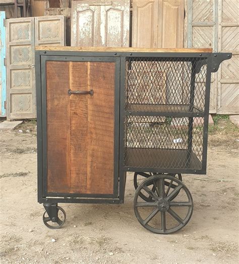 Reclaimed Wood Kitchen Island, Industrial Kitchen Island Cart, Modern ...