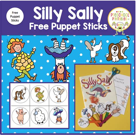 SILLY SALLY FREE PUPPET STICKS ~ Book Units by Lynn