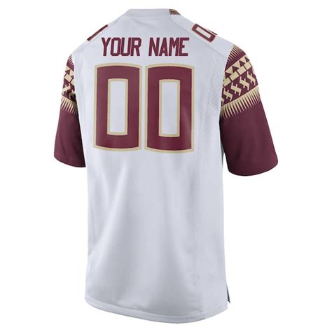 Mens Florida State Seminoles Nike White Custom Replica Football Jersey | Official Florida State ...