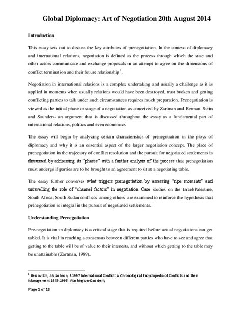 The Art of Negotiation | Thandie Mwape - Academia.edu