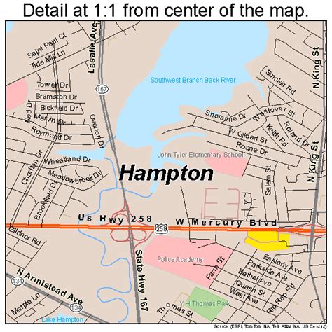 Hampton Virginia Street Map 5135000