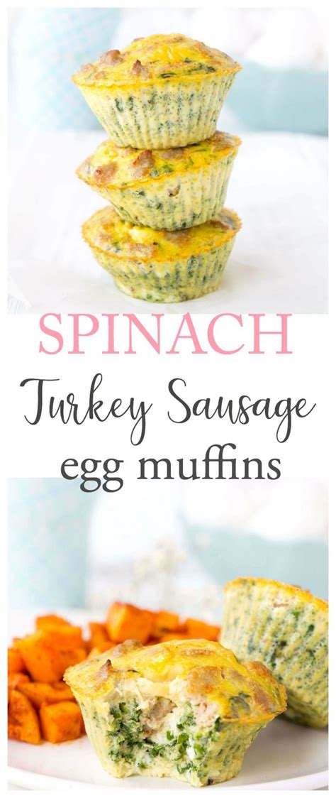 Turkey Sausage Spinach Egg Muffins | Haute & Healthy Living