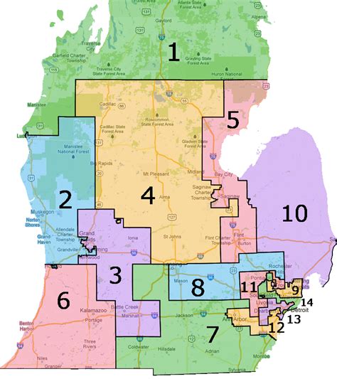 Michigan House Of Representatives District Map | Michigan Map