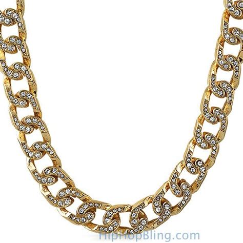 CZ Gold Cuban Bling Bling Chain 10MM | Bling bling chains, Chain, Hip ...