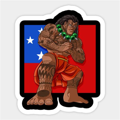 Samoan Pride Samoa Flag Polynesian Haka Dance - Samoan Pride - Sticker ...