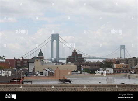 rooftop view of verrazano bridge bay ridge brooklyn, new york Stock ...