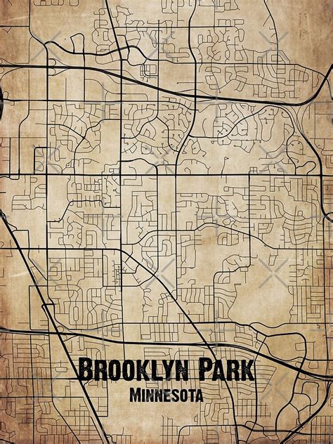 Vintage Brooklyn Park Minnesota Map | Vintage Map Of Brooklyn Park ...