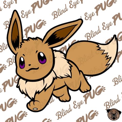 Eevee SVG Layer Pokemon Smash Brother Eevee Pikachu | Etsy