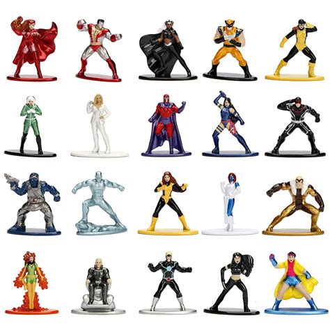 Marvel X-Men 20 Pack Die-Cast Figures, 1.65" Scale Collectable Figurine 100% Metal, Made of 100% ...