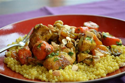 Shove-it-in-the-Oven Chicken Tagine with Apricots and Almonds