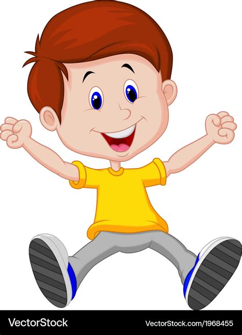 Happy boy cartoon Royalty Free Vector Image - VectorStock