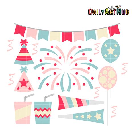 New Year Celebration Clip Art Set – Daily Art Hub – Free Clip Art Everyday