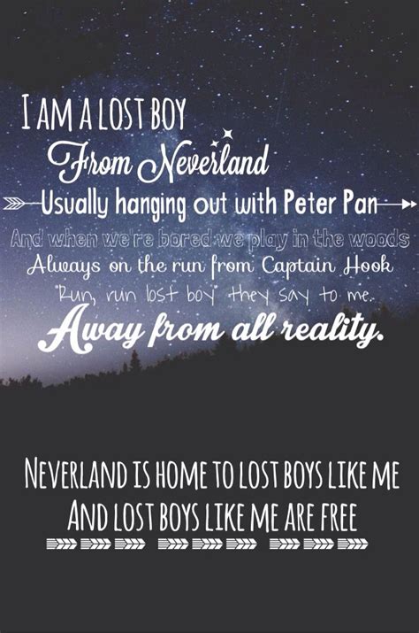 My new favorite song ️ Lost boy by: Ruth b Peter Pan lost boy neverland ...