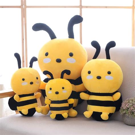 20/25/35/45 cm Adorable Honey Bee Plush Toy Stuffed Insect Honey Bee Toys For Children Home ...