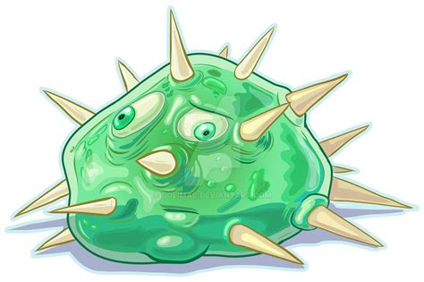 Cartoon Slime Blob with Spikes by dolimac on DeviantArt