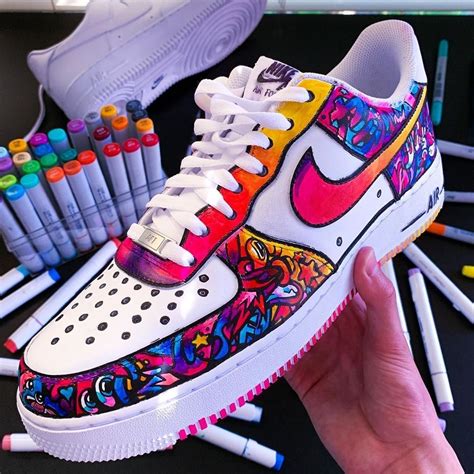 This limited / hype custom Nike Air Force One shoe is handmade and hand ...