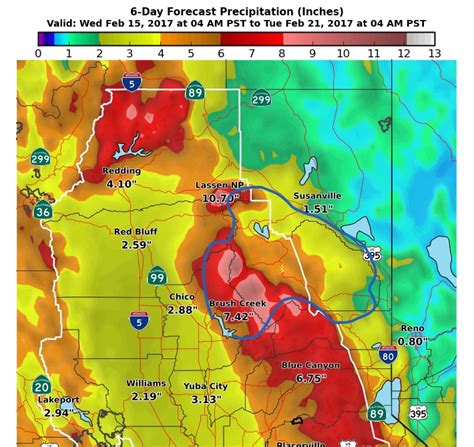 Oroville Watershed Weather Forecast, Lake Level and Inflow Calculations ...