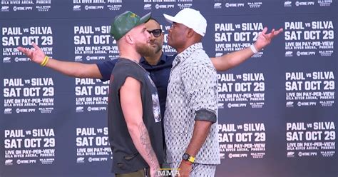 Video: Jake Paul, Anderson Silva have intense faceoff at press ...