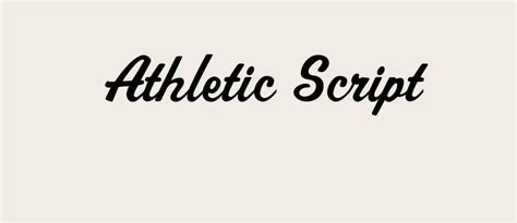 Athletic Script Font Free Download