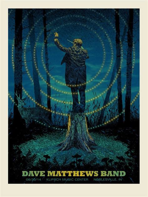 DMB Poster 6-20-2014 - Klipsch Music Center - Noblesville, IN | Dave matthews band, Dave ...