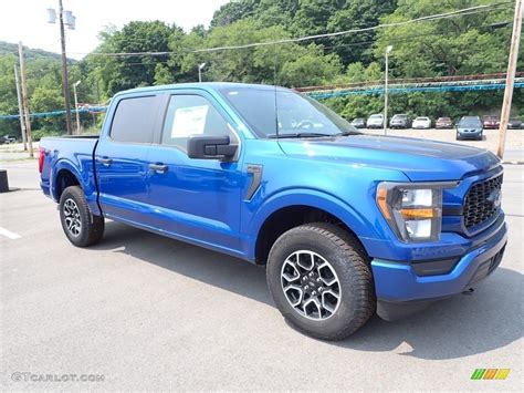 Atlas Blue Metallic 2023 Ford F150 XLT SuperCrew 4x4 Exterior Photo #146160782 | GTCarLot.com