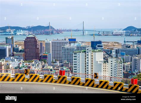 busan harbor and bridge in south korea Stock Photo - Alamy