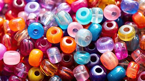 Premium AI Image | Colorful Plastic Beads for Crafts