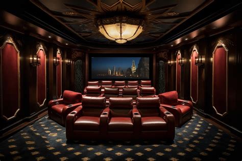 Premium AI Image | Home Theater Room Design Interior Design