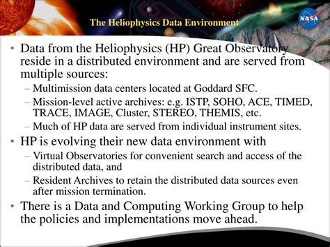 PPT - Evolution of Data Policies and Practices within NASA's Heliophysics Program during Solar ...