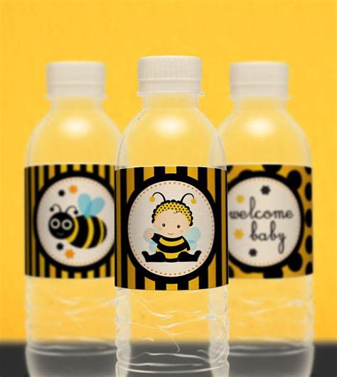 Water bottle | Printable water bottle labels, Diy water bottle labels, Bee birthday party