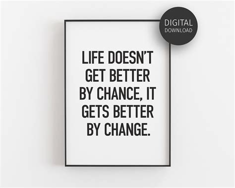 Motivational Print, Change Quotes, Inspirational Poster, Office Decor ...