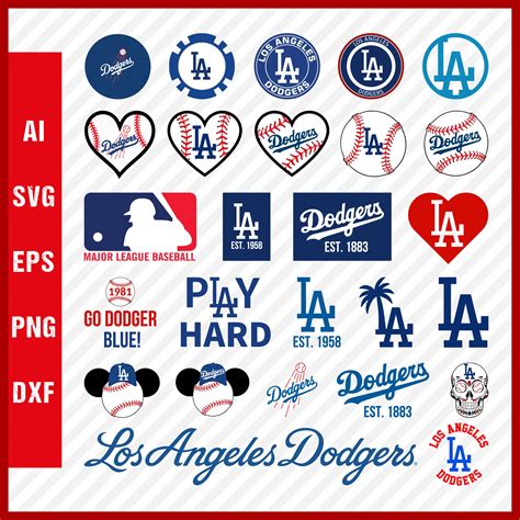 Los Angeles Dodgers Logo, LA Dodgers Svg Cut Files, Layered | Inspire Uplift