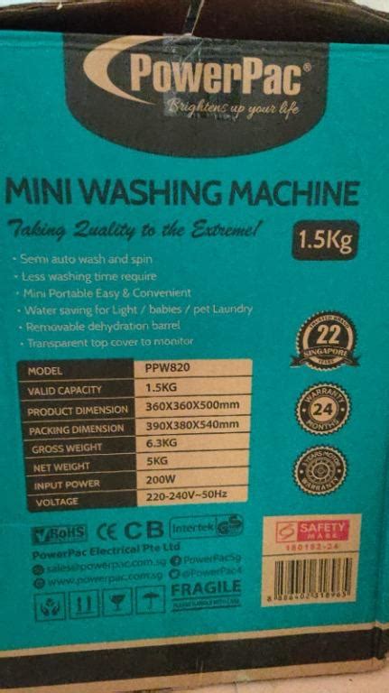 Power Pac Mini Washing Machine, TV & Home Appliances, Washing Machines and Dryers on Carousell