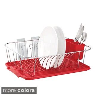 Shop Large Metal Wire Dish Rack with Drain Board - Free Shipping On Orders Over $45 - Overstock ...